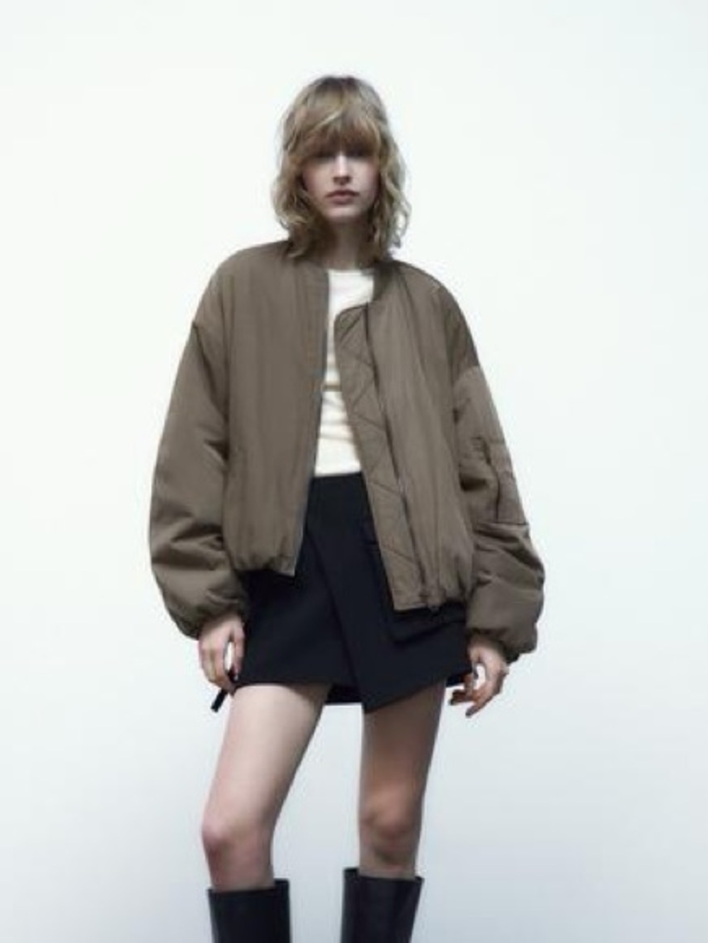 Zara Oversized Bomber Jacket - Small